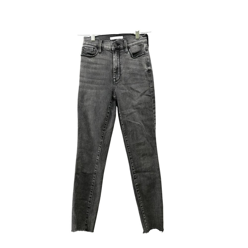 Pacsun Super High Rise Jegging Womens Size 23 Gray Wash Raw Hem Stretch